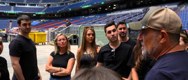 Alumnos IMEP de prácticas en el Santiago Bernabéu